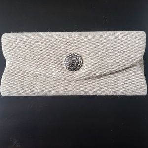 Fabric Clutch with Jewel encrusted embellishment